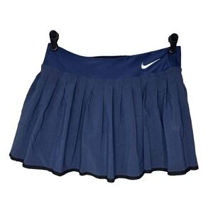 Nike Dri Fit Women's XL Skirt Skort Tennis Pickleball Navy Blue Pleated Athletic